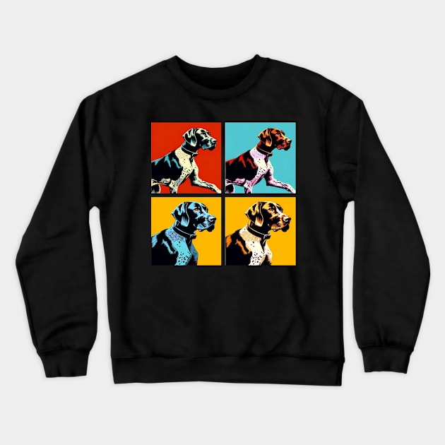 German Shorthaired Pointer Pop Art - Dog Lover Gifts Crewneck Sweatshirt by PawPopArt